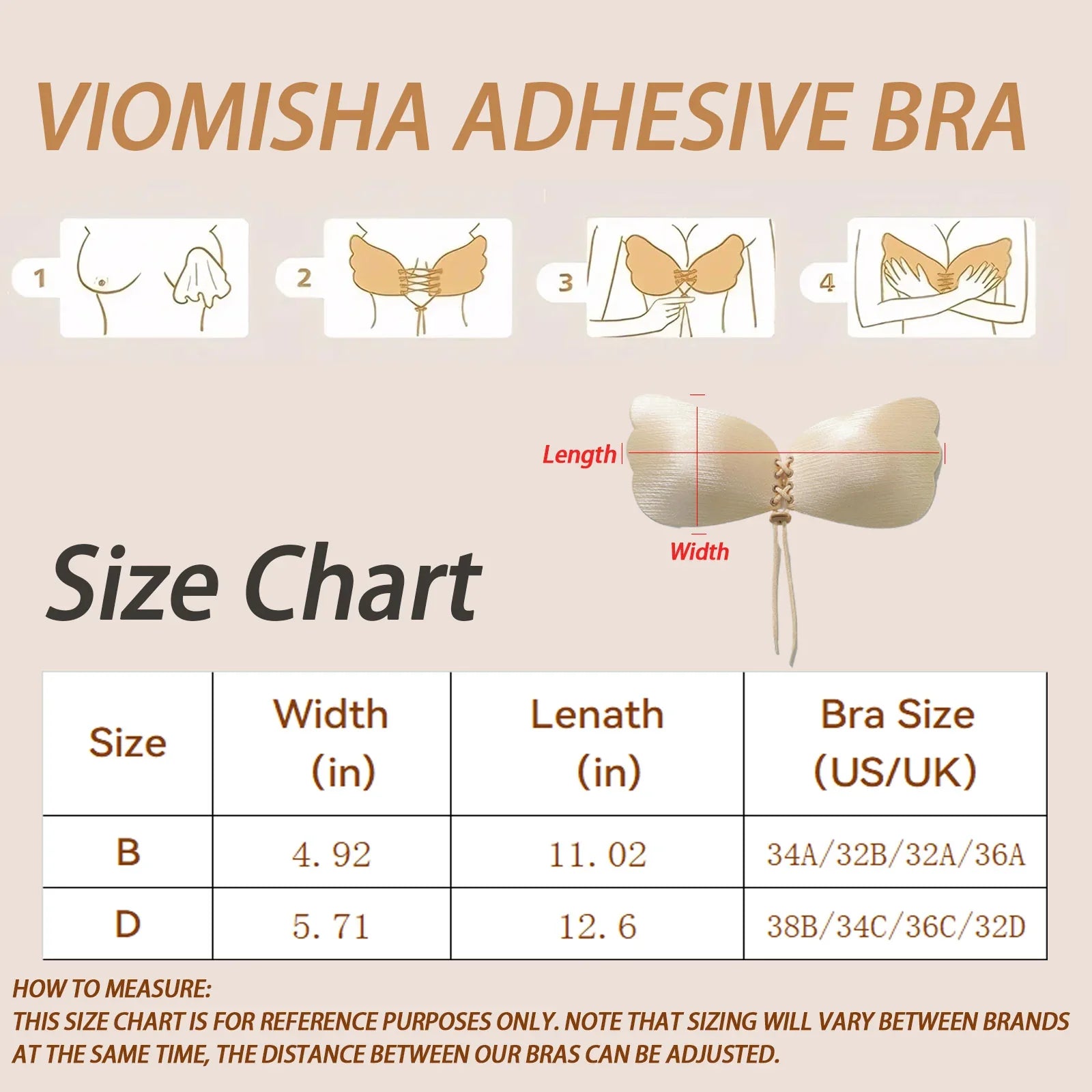 Women Sticky Bra Backless Strapless Bra Push Up Breathable Underwear Adhesive Invisible Lift Up Bras - Viomisha