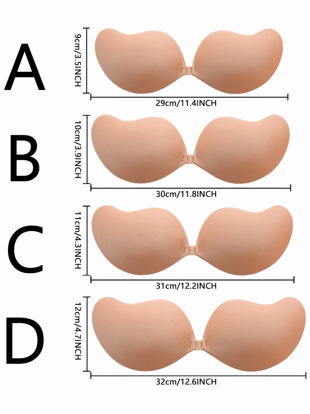 4PCS Mango Invisible Sticky Bra