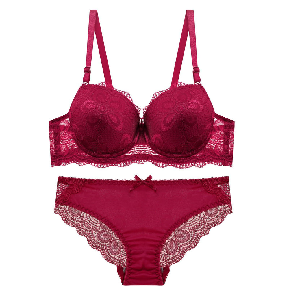 Underwire Lace Bra & Panty Set | Full Support & Elegant Design - Viomisha