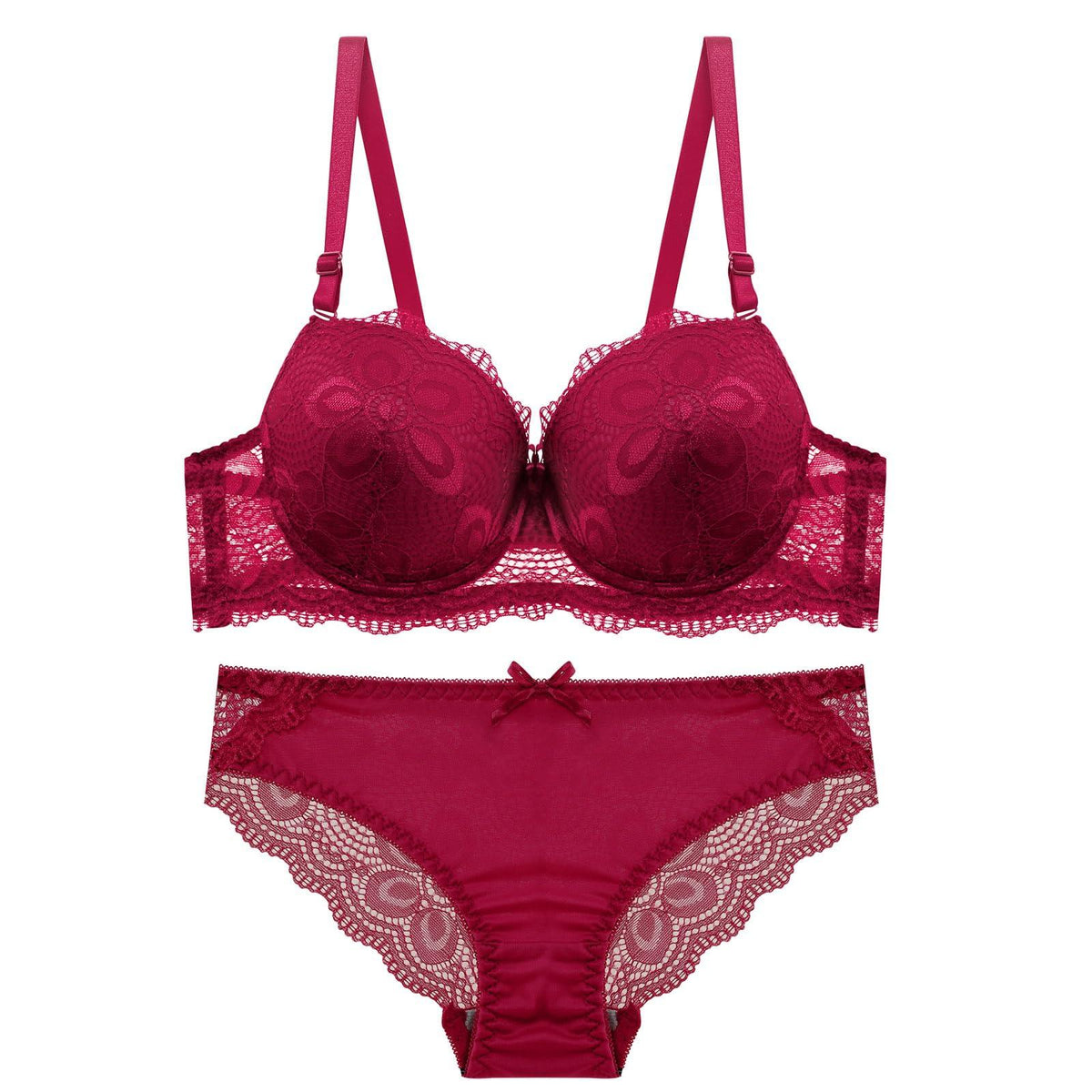 Underwire Lace Bra & Panty Set | Full Support & Elegant Design - Viomisha