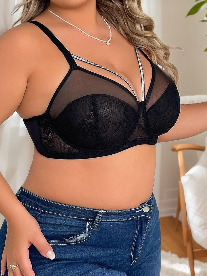 Viomisah sexy lace bras for women full coverage Unlined Underwire Bra Large Size Lifting Lace Bra. - Viomisha