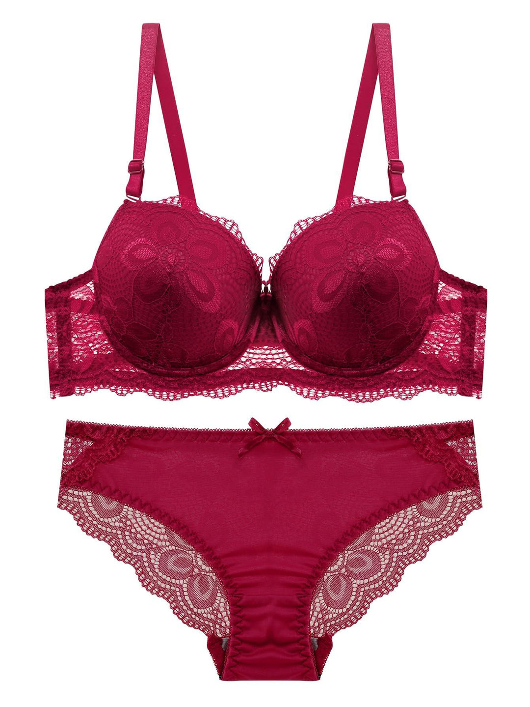 Underwire Lace Bra & Panty Set | Full Support & Elegant Design - Viomisha