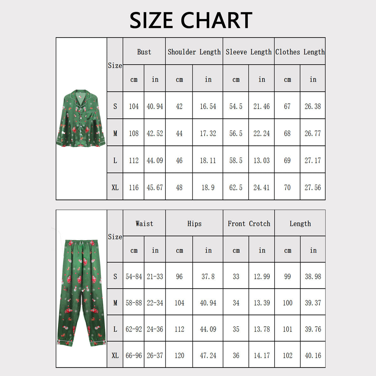 Women loungewear green printed Christmas pajama set
