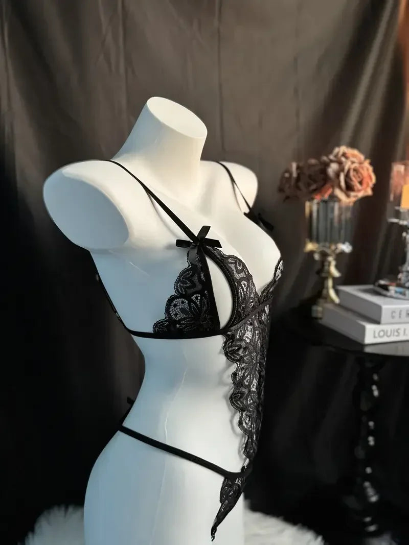 Sexy Lace Tights Lace Sexy Bodysuit Lingerie Set - Viomisha
